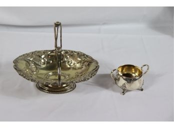Two Piece Silver Tray