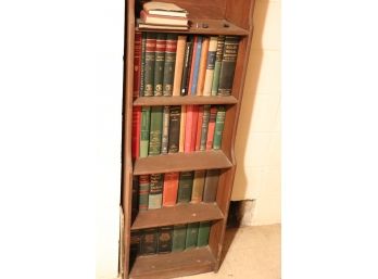 Tall Narrow Wood Bookcase, Perfect For Small Spaces Plus Books!