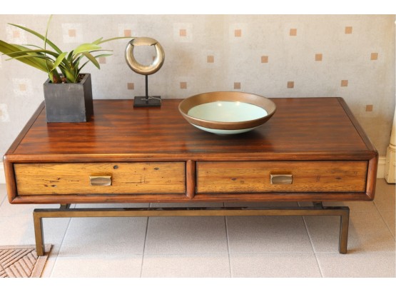 MCM Style Coffee Table By Hammary Furniture Includes Quality Decor Items
