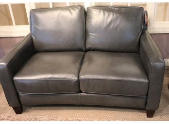 New Steel Grey Lazy Boy Contemporary Loveseat Amazing Condition Quality Comfortable Design