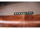 Comfortable Chair & A Half Bernhardt Leather/Fabric With Ottoman