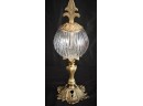 Collection Of Quality Brass & Glass Garnitures With Ornate Details