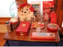Christmas Collection Lenox Flutes, Spode Cake Knife, Serving Trays, Santa Cookie Jar & Candle Holder