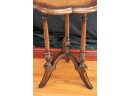 Magnificent Maitland Smith Leather Top Side Table Amazing Detail In Excellent Condition