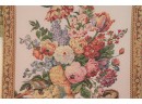 Beautiful Floral Wall Tapestry With Decorative Rope Tassel Includes Rod
