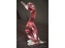 Pink Murano Duck & Orrefors Bowl (Light Chipping)