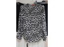 Womens Clothing Includes Tahari Blazer Size 4, Cheetah Print Blouse Size Small & Black Skirt Size 4