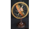 Mini Chinese Checker Board, Hour Glass With Stone/Brass Detail Galileo Thermometer & Zodiac Globe Decor