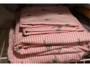 Assorted Sheets Pink & Blue Ralph Lauren Teddy Bear Denim, Full Size & Queen Size Sheets - Great For Vacat