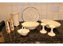 Lenox Collection- Salt & Pepper Set , Serving Platters , Small Basket & Small Candle Holders