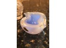 Tiffany & Co Vase , Blue Murano Glass OBALL2 Made In Italy. Marble Mortar/0peste , Asian Style