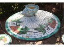Cute Little Mosaic Pattern Bistro Table Set