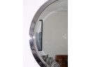 Large Gorgeous Round Wall Mirror Chrome Finished Frame & Beveled Edge