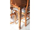 Elegant Country French Dining Table & 7 Woven Rush Chairs- Imported From South Of France, Easy Attachable