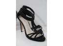 Shiny Nina NY Size 9 & Black Sparkle Open Toe Heels By Caparros Size 9