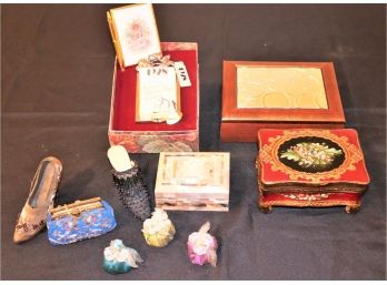 Decorative Jewelry Boxes Includes Mother Of Pearl, G. Serraglini Firenze Hand Painted   Mini Stratton Not