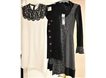 Sleeveless Dress By SEA New York With Tag Size S/2, Terranova Sweater Top M & Dress By Studio IKO Italia S