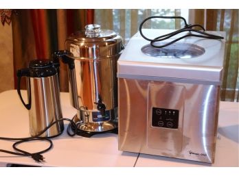 Magic Chef Home Ice Maker, Large Delonghi Coffee Maker Great For Family Gatherings & Zojirushi, Thermos