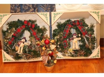 Christmas Wreaths From Weaver Flower Co & Faux Holiday Plant