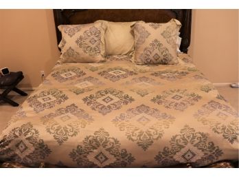 Quality Duxiana King Size Bedding - Duvet Cover With Down Comforter 3 Shams & Sheets By Charisma