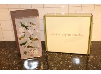 Fringe Studio Designer Vase & Year Of Wish Candles Like New In Box