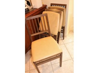 Set Of 4 Folding Chairs With Cushions