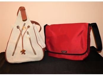 Red Kate Spade Handbag & Cache Canvas Shoulder Bag