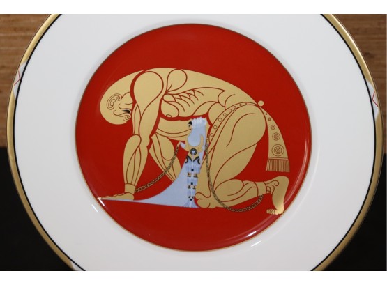 House Of Erte Art Deco Inspired Porcelain Plate Samson & Delilah' Bone China 1987