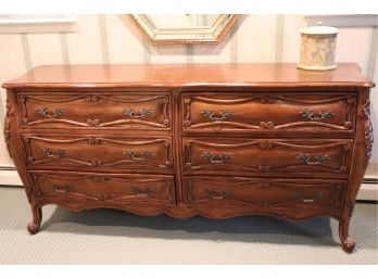 Double Dresser By Freman Designs Carved Detail Vintage Canister Included