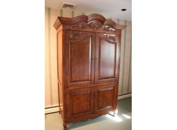 Large Wood Entertainment Armoire (Professional Mover Is Required)