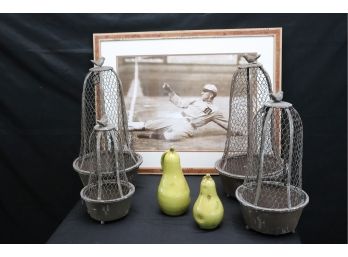 Collection Includes Baseball Print, Decorative Lanterns Largest Piece By Creative Co-Op & Decorative Pear
