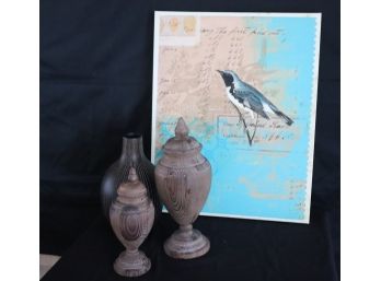 Blue Bird Wall Wrap Accent Decor & Decorative Items Romas Vase