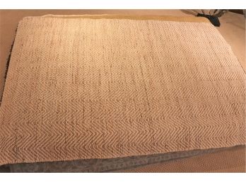 Woven Area Rug With Fringes Approximately 5 Feet X 7 Feet