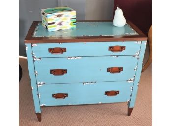 Fun Painted Dresser By Hammary Furniture Includes Decorative Boxes & Picture Frame