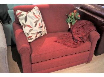 Quality Sleeper Sofa Chair & A Half Cranberry Color - 4-Inch Spring Mattress Comfortable Great For Guests