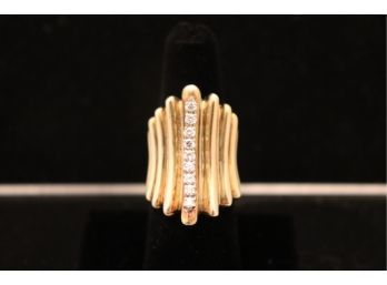 14K YG Attractive Women's Diamond Accent Ring