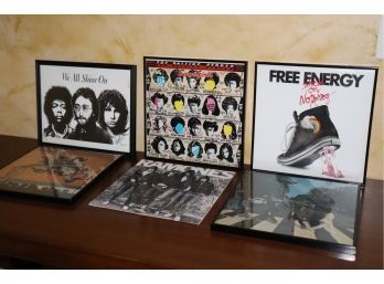 4 Famed LP Records  Free Energy, Ramones, The Rolling Stones & The Beatles Abbey Road