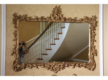 Vintage Ornate French Regency Style Gilded Wall Mirror