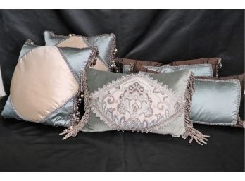 Assorted Luxurious Decorative Pillows  5 Pillows