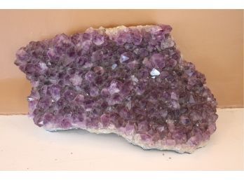 Large Amethyst Quartz Crystal Piece Beautiful Cut Of Stone Appx 16 Inches X 10 Inches
