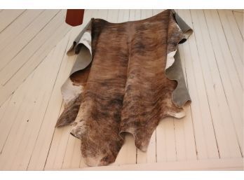 Large Vintage Cow Hide Rug Appx 84 Inches X 62 Inches