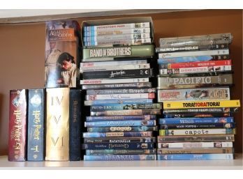 Collection Of Dvds Titles Include Star Wars, Harry Potter, Against All Odds & More