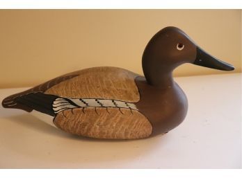 Carved Wood Duck Canvas Back Hen Circa 1960 Chas R. Birdsall - Wp. Team