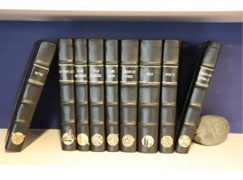 The New Nature Library' Vintage Leather-Bound Books 9 Volumes Copyright 1916 Good Condition