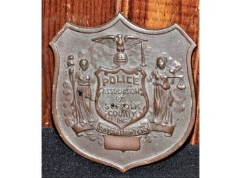 Vintage Police Badge Police Association Of Suffolk County Inc Retirement Emblem