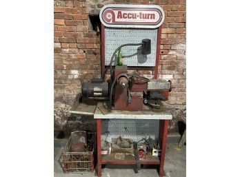 Accutum Brake Lathe With Accessories And Bench
