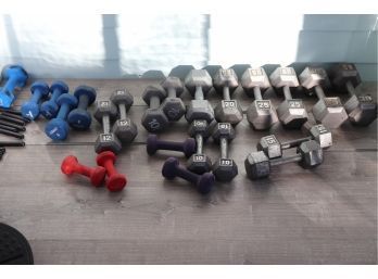 Collection Of Assorted Dumbbells 5lb - 30 Lb