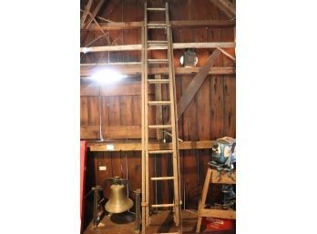 Antique Wood Ladder Approximately 12 Feet Tall