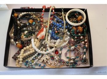 Large Collection Of Costume Jewelry Assorted Necklaces & More As Pictured