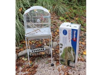 Large Havahart Live Animal Trap, Model 1079 & Birdcage With Stand